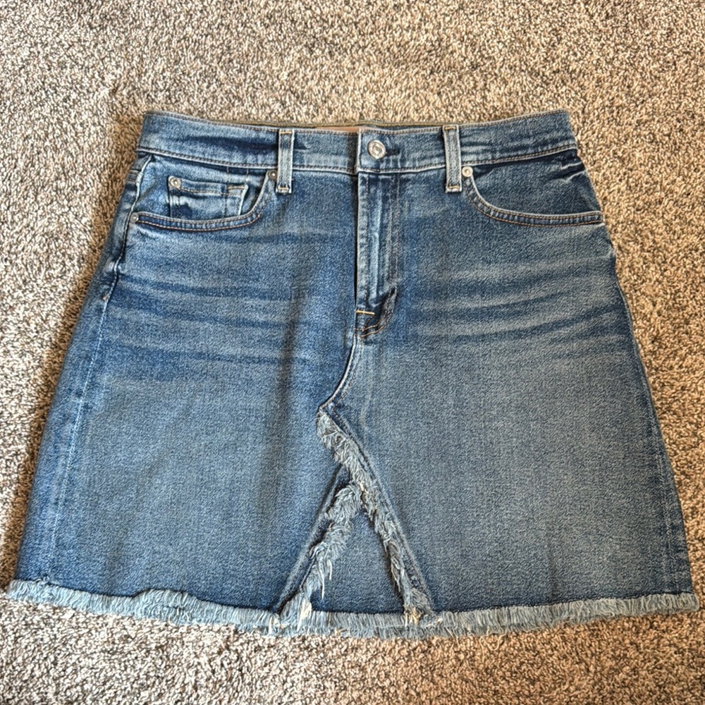 7 for all man kind Denim Blue Skirt